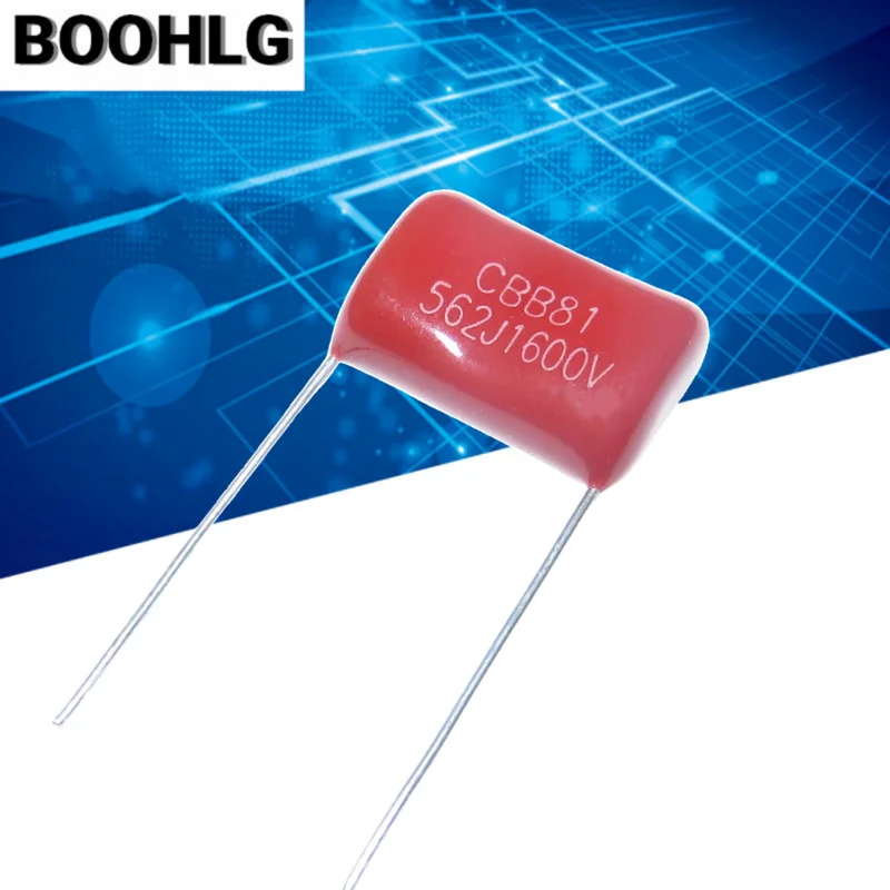 

100pcs CBB 562 1600V 562J 1.6KV 5.6nF 0.0056uF P15 CBB81 Capacitors