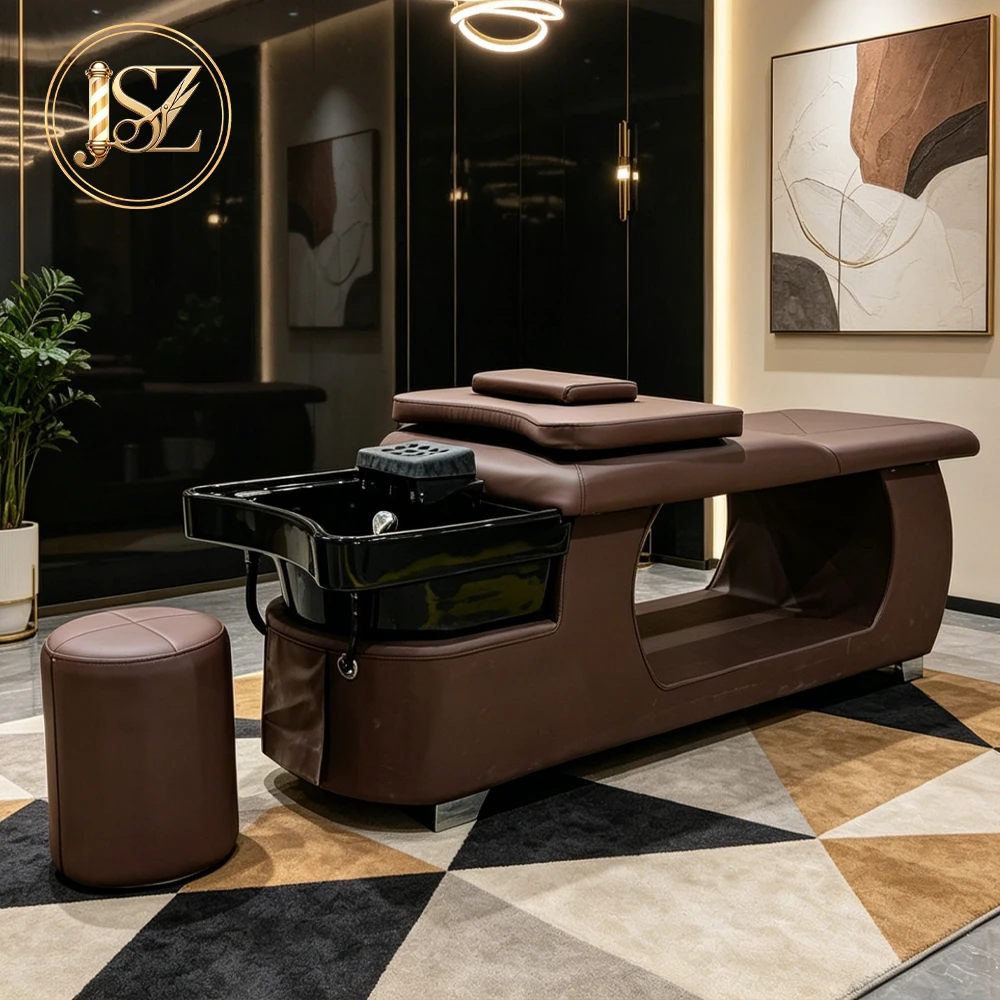 

Wholesale Salon Supplies Thai Massage Table Integrated Head Spa Hair Washing Bed