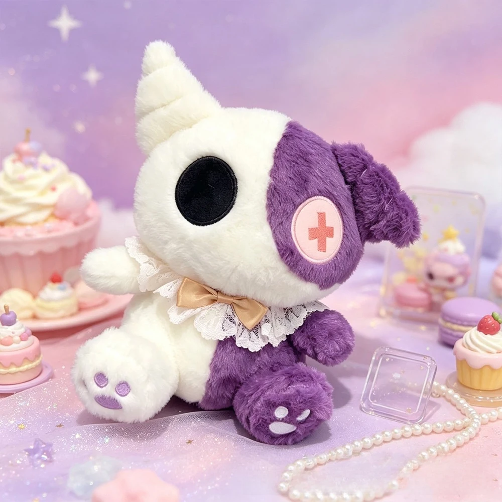 2026 Creepy Goth Bull Horned Beast Plush Crazy Spooky Gothic Bull Horned Beast Cute Anime Stuffed Toys Halloween Birthday Gift