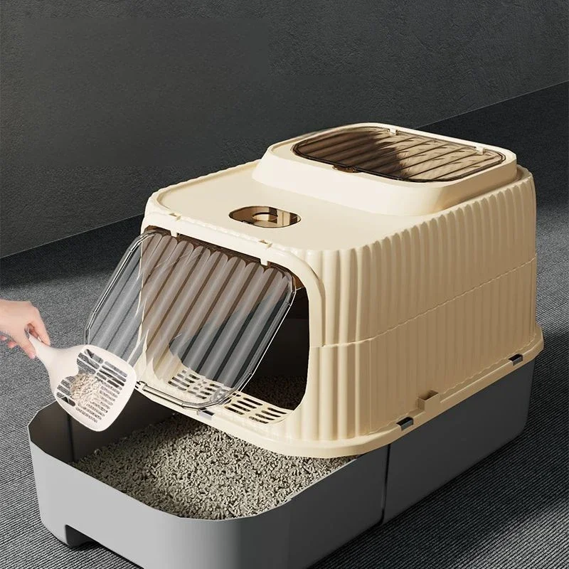 Side Entrance Defecation Castle For Cats Litter Box Stainless Steel Jewelry Hiding Litter Box Arenero Para Gatos Home Items