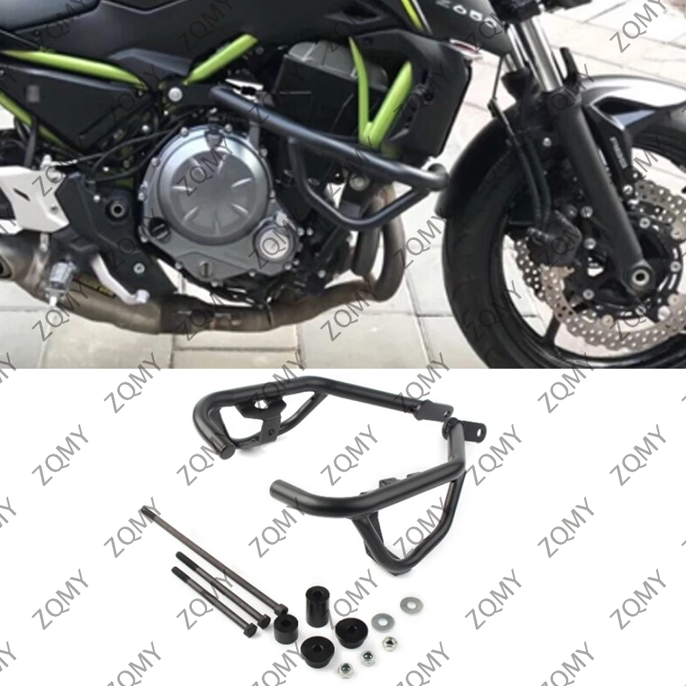 

Z 650 Motorcycle Engine Guard Highway Crash Bar Frame Slider Protector For Kawasaki Z650 2017 2018 Black Steel