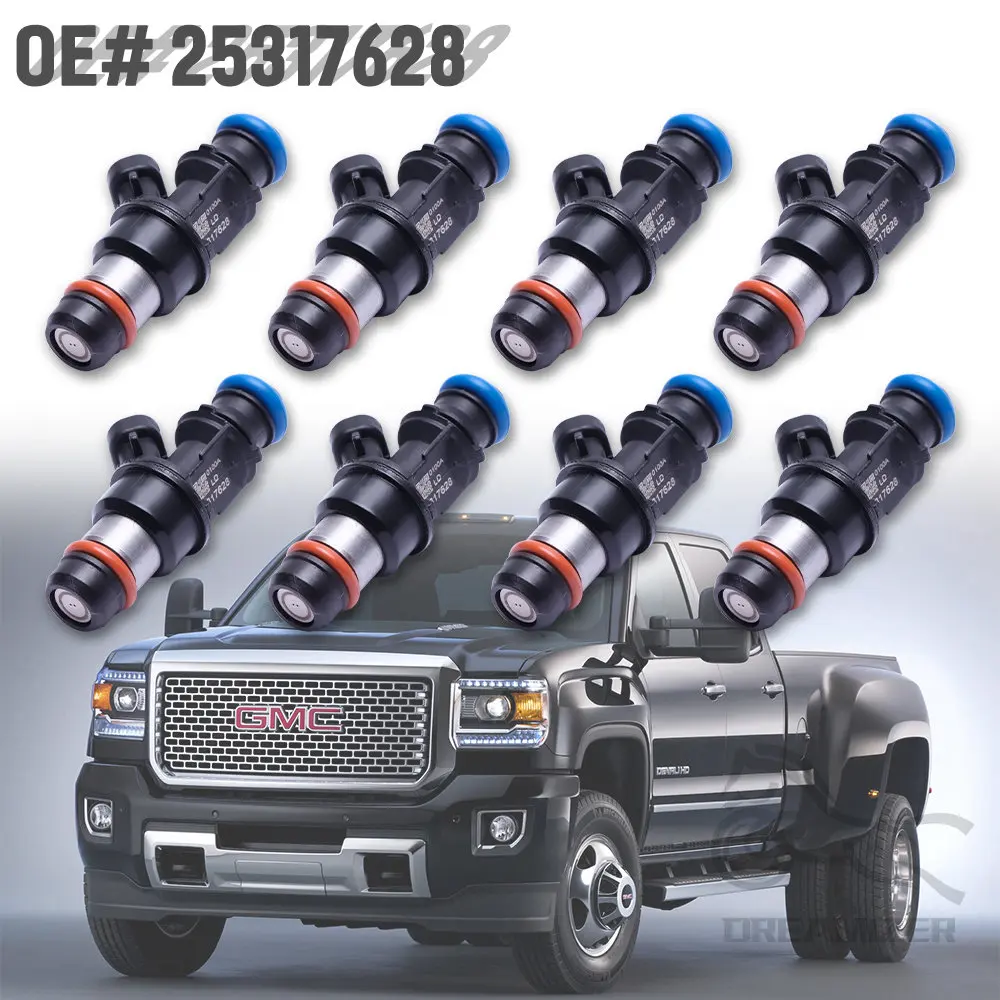 8pcs/lot Car Fuel Injector Nozzle For Delphi 99-07 for GM Chevy GMC 4.8L 5.3L 6.0L 25317628 Car Auto Accessories