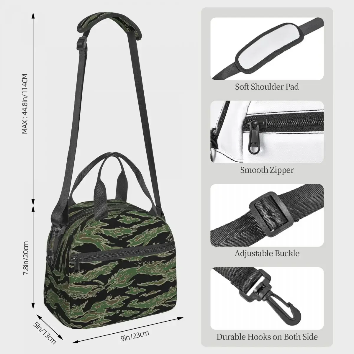 Tiger Stripe Camouflage Military Camo Insulated Lunch Bag for Kids School Cooler Thermal Box Tote Portable Lunch Boxes