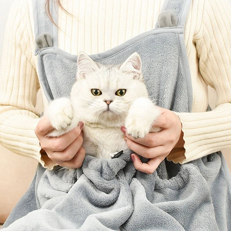 Sacco a per gatti con grembiule grembiule trasportino per animali domestici borsa a canguro per gattini custodia per per