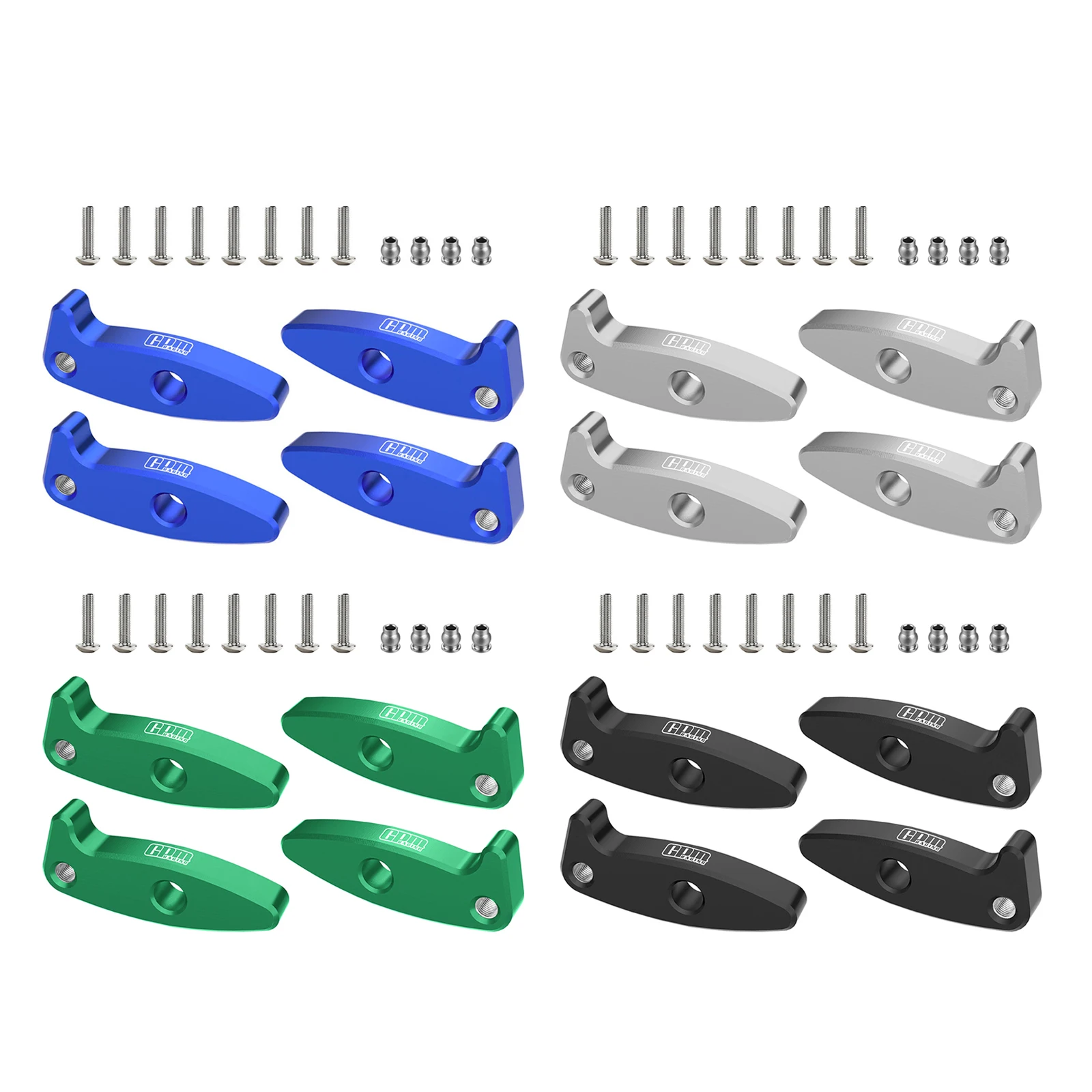 GPM 7075 Alloy Flex Blades Extensions (Droop Flex Mod) For AXIAL 1/30 SCX30