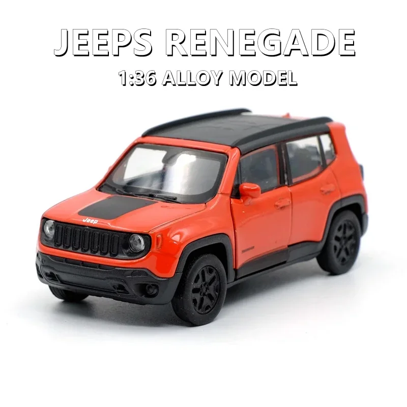 1/36 ジープ Renegade SUV 合金車モデル Diecasts 金属高シミュレーションオフロード車モデルドアを開けることができるギフト