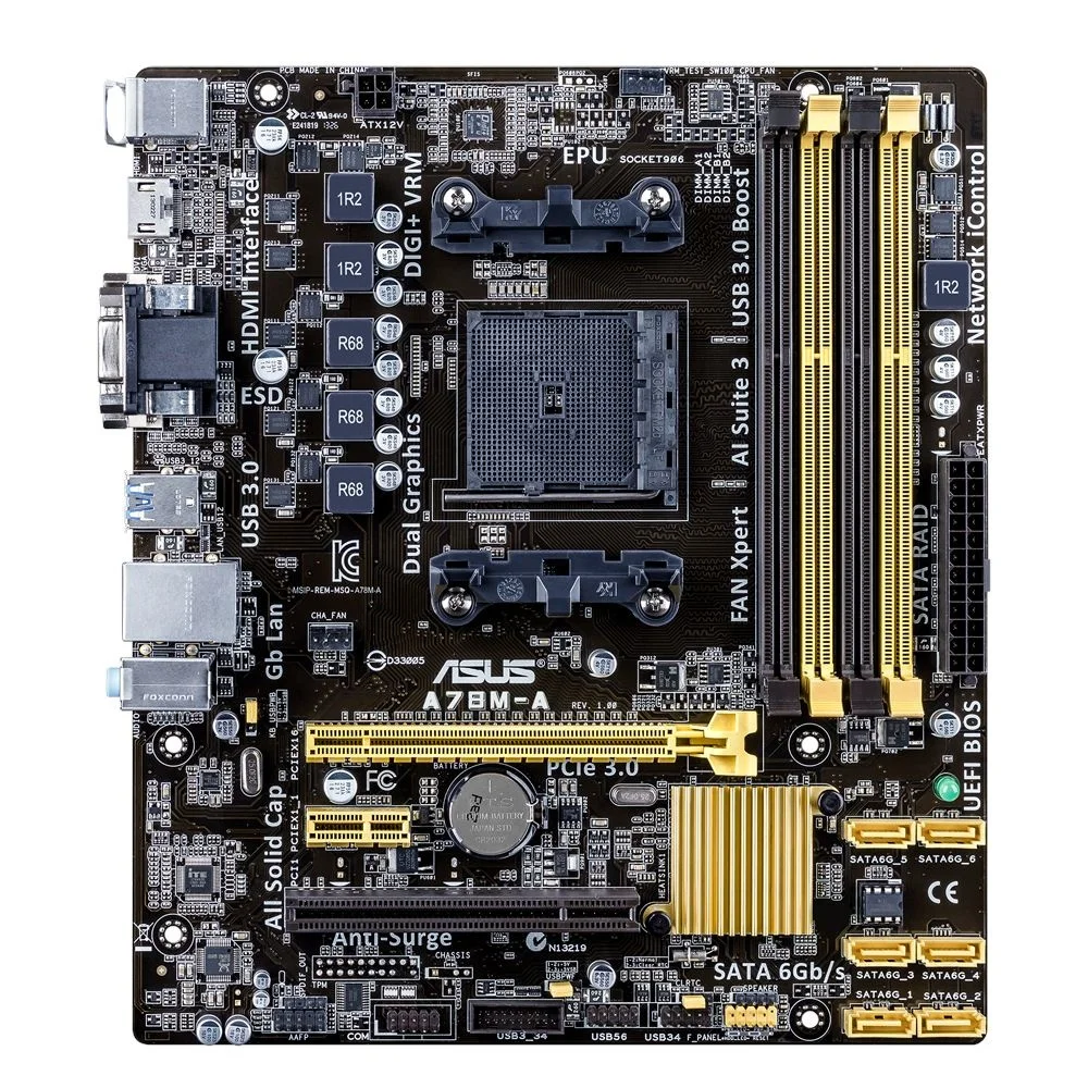 ASUS A78M-A Motherboard Socket FM2/FM2+ AMD A78DDR3 64GB Support A10-6790K A10-7870K A4-4020 A6-5400 cpu Micro ATX