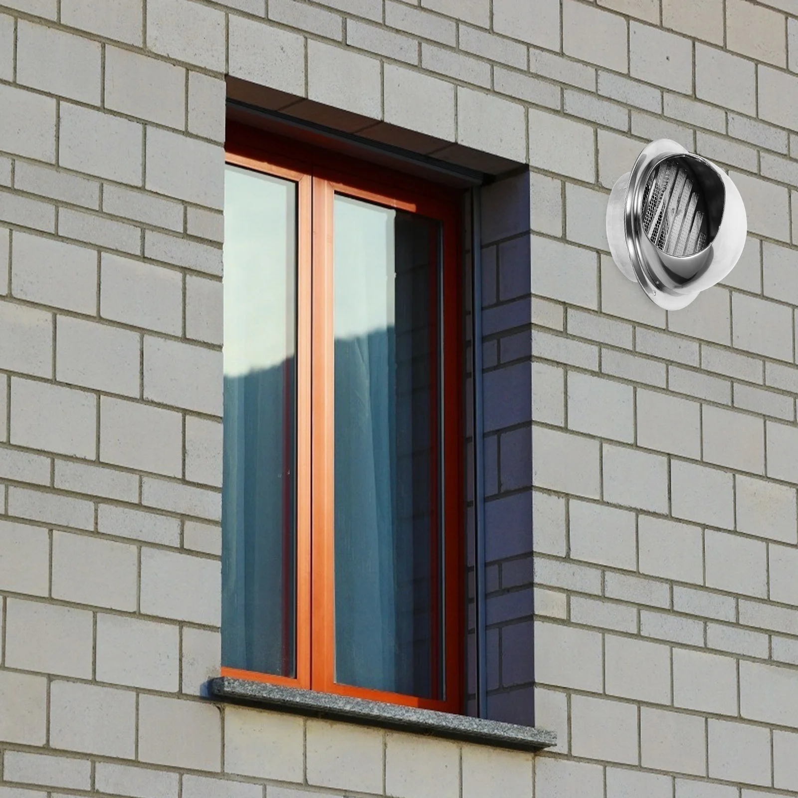 

Round Stainless Steel Exhaust Vent Cover Rain-Proof Wall Dryer Vent External Extractor Ventilation Grille Soffit Vents