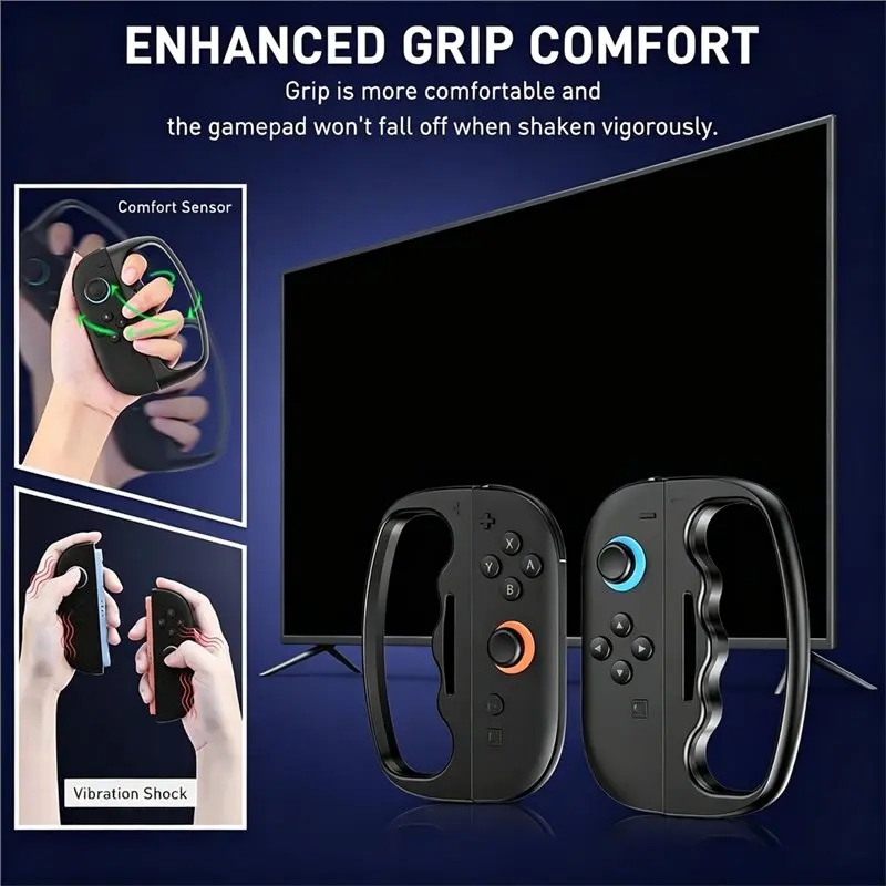 Y43A Fitness Boxing Hand Grips for Switch 2 for JoyCon-2PCS, Ergonomic ABS Clasp Handle Accessories for Gaming Experience,