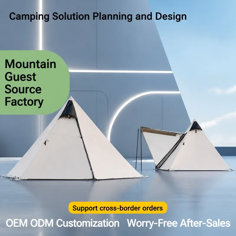 for Mountainhiker New Outdoor Waterproof Sunscreen Pyramid Black Tower Spire Four Corner Tent