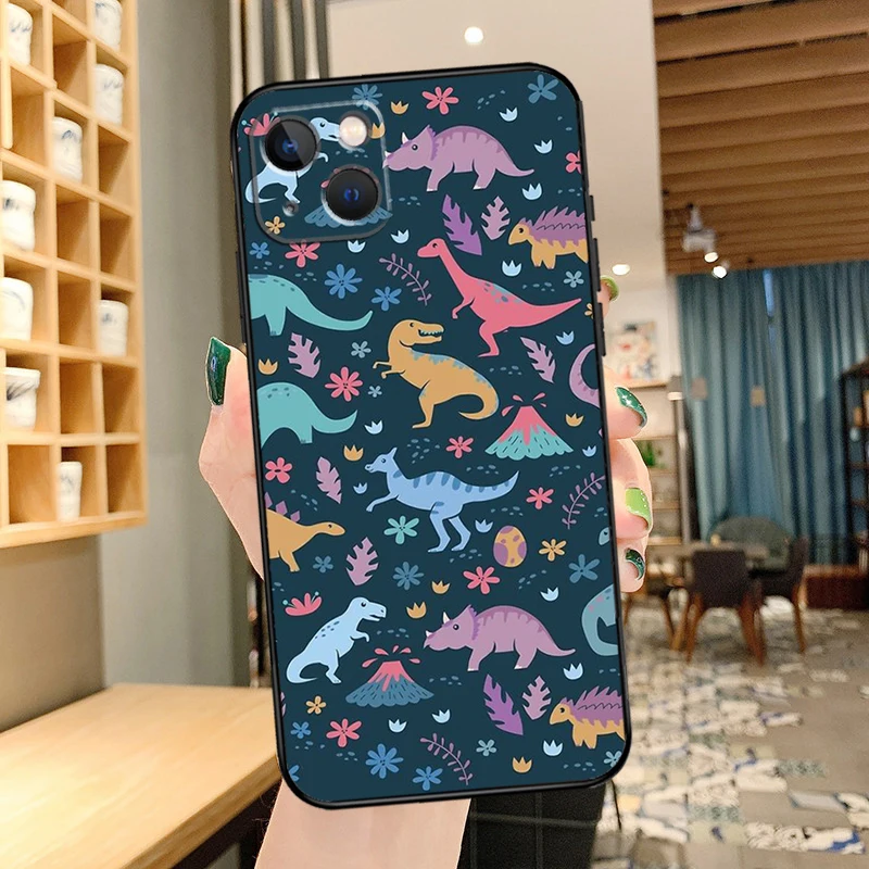 귀여운 공룡 아기 아이폰 14 Pro Max 16 15 11 12 13 Pro Max mini XR 15 16 Plus 16e 케이스