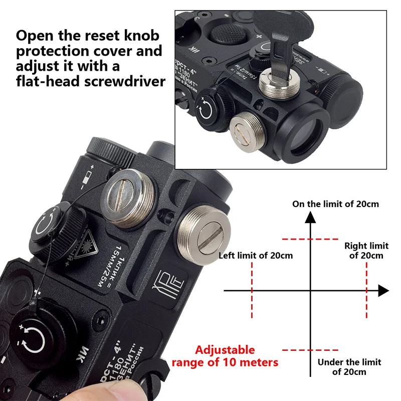 Tactical Airsoft UHP AN PEQ 15 PEQ-15 LA5C Red Dot Green Laser Indicator IR Fill Weapon Light Hunting Scout AR15 20MM Rail