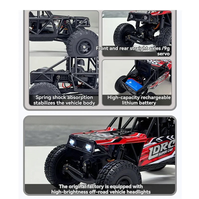 

A30F-For LDRC Rc Car 18499 1/18 Remote Control Climbing Car 4Wd Professional Car Model Pipe Rack Vehicle