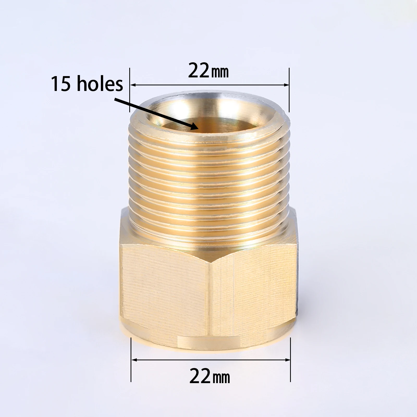 1PC Brass M22 Male * M22 Female Hose Coupling Adapter Quick Fitting Connector for HD HDS High Pressure Spray Washer Nozzle