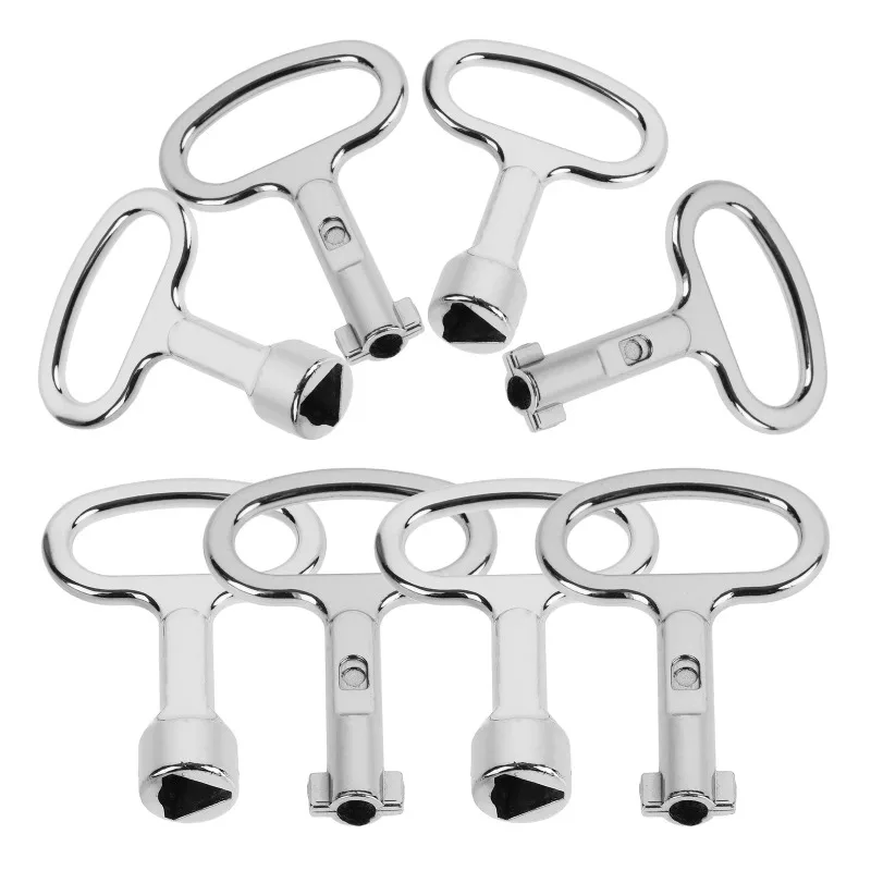 8pcs Aluminum Triangle Key For Electric Cabinet Water Meter Gas Radiator Plumbing Air Bleed Tool Universal Utility Wrench
