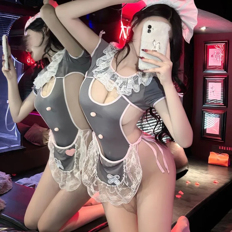 

Sexy Erotic lingerie Cute anime Lace Maid Wears Open Cut Uniform Temptation xxx sexy cosplay women's lingerie erotic costume 18