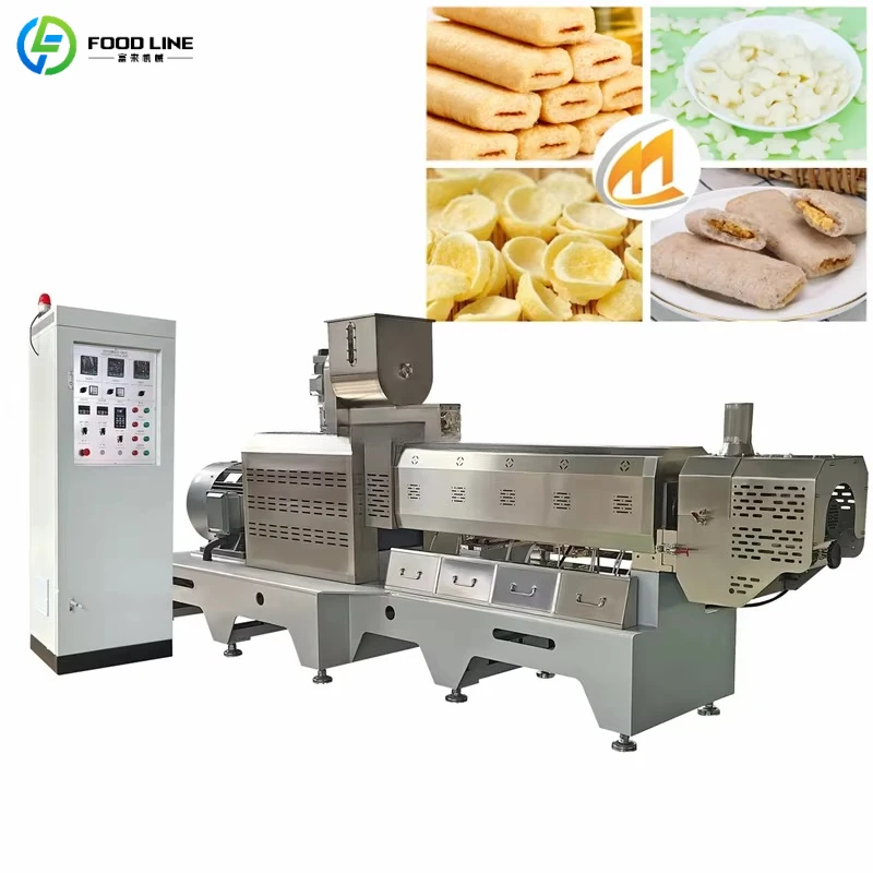 Customized Puffed Food Production Line Adjustable Speed Snack Making Equipment for Customized Production