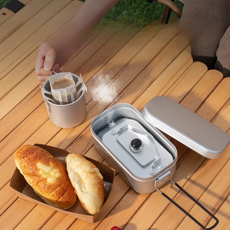 The latest outdoor camping aluminum alloy kettle, portable foldable kettle, boiling water to make tea coffee pot