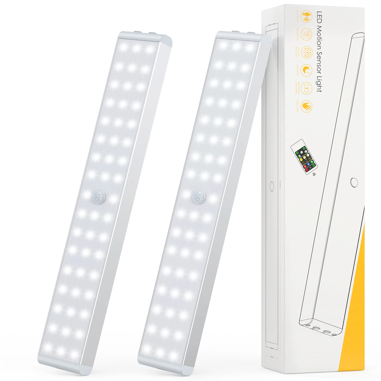 Long strip cabinet lights, magnetic cabinet lights, wardrobe wireless dimming LED strip lights, kitchen shelves, night lighting