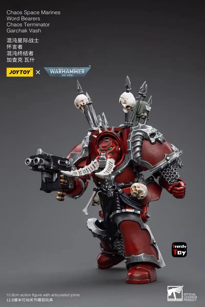 【JOYTOY】Warhammer 40K Chaos Space Marines Woorddragers Chaos Terminator Garchak Vash 1/18 Action Figure Speelgoed