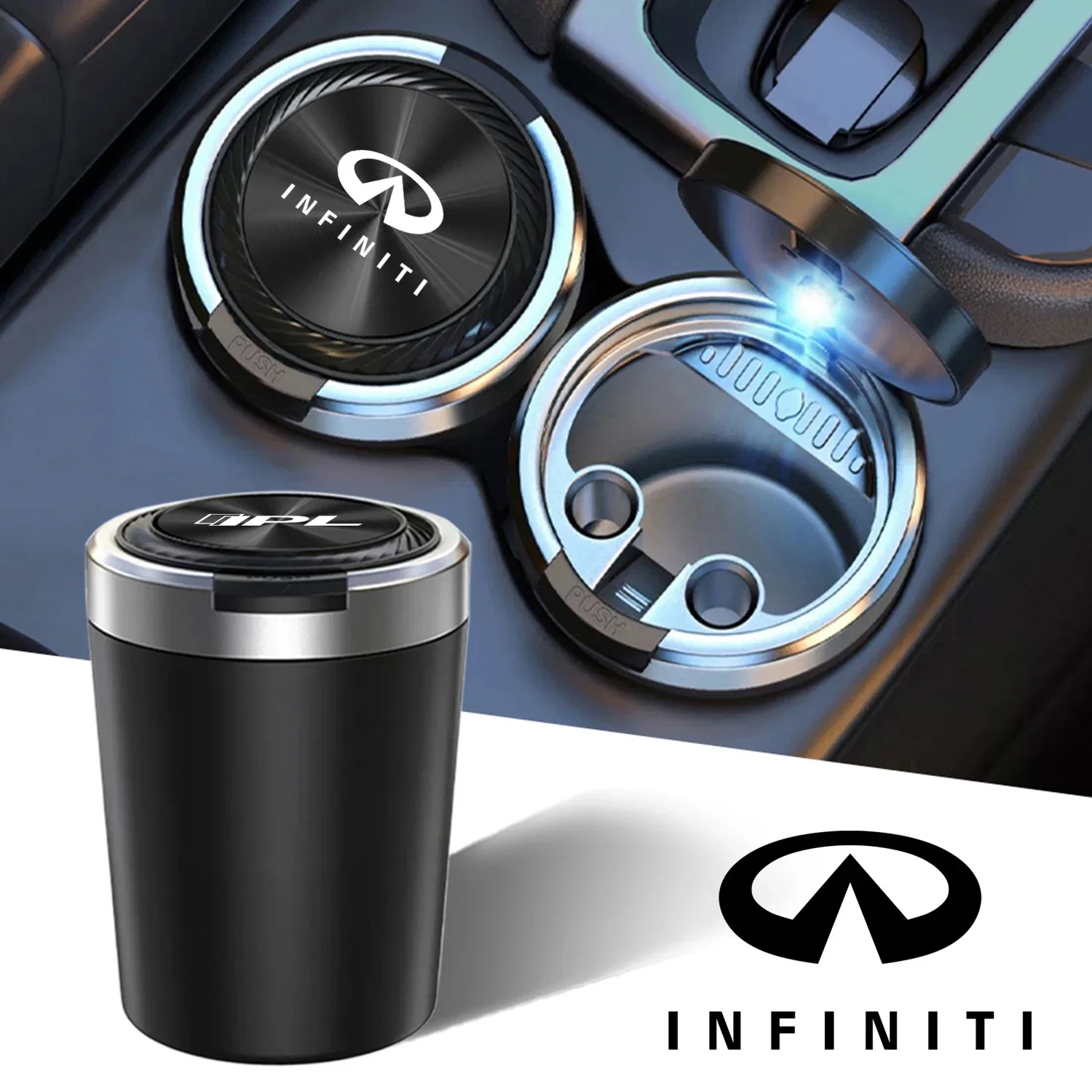 car cenicero ashtray texture car accessoires for Infiniti performance line ipl q50 q60 q70 g37 eau rouge q50s q60s q70s