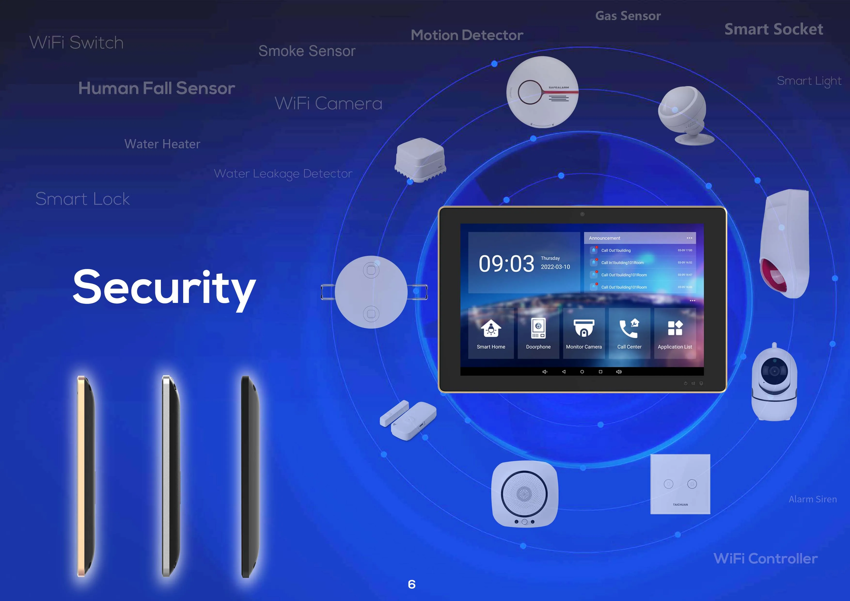 Android 10 IP apartment intercom  smartlife app monitor face recognition unlock smart home intelligent building system