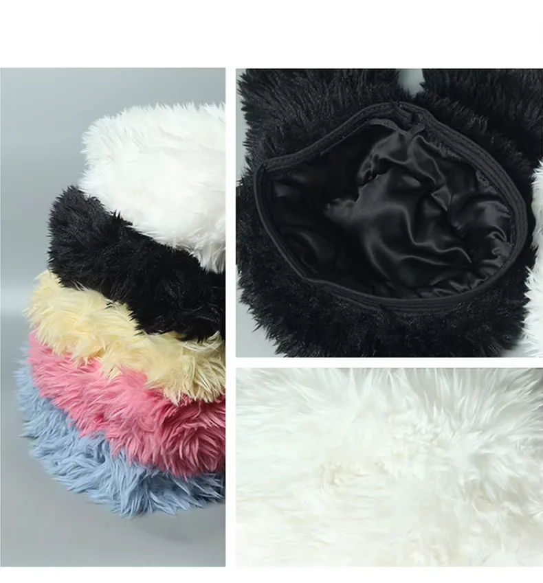 Topi telinga kelinci manis dan lucu, topi pelindung telinga kepribadian hangat dan dingin tebal musim dingin