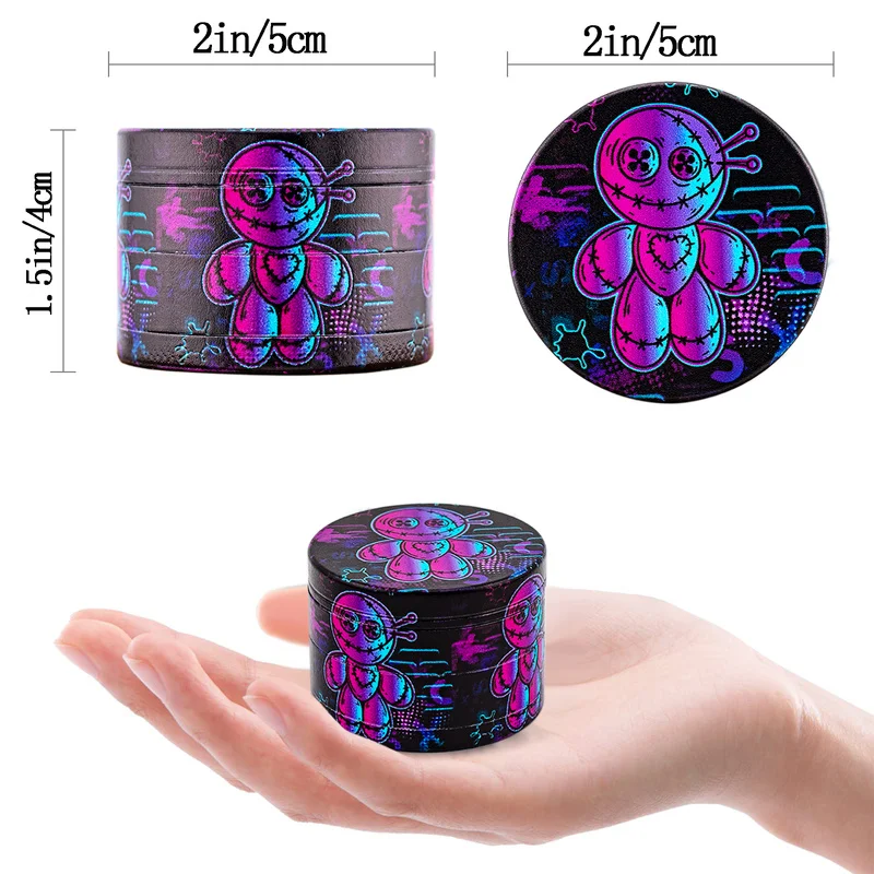 4-layer herbal grinder, spice grinder, portable manual herbal grinder, randomly shipped