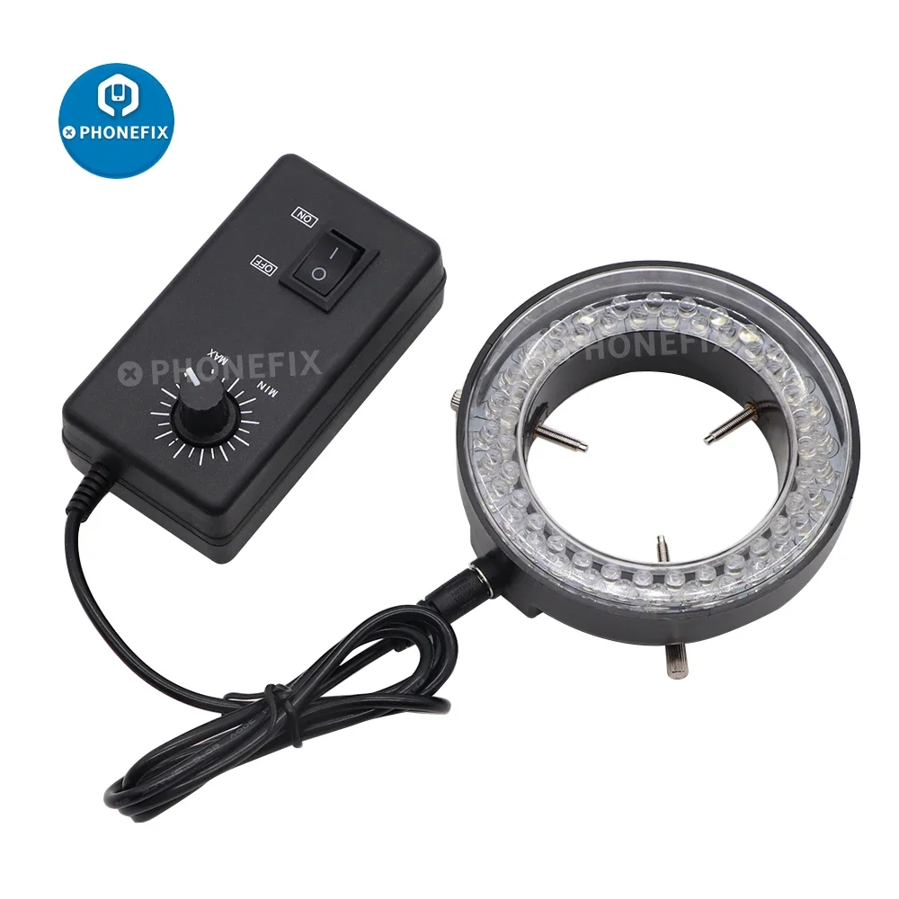 Imagem -03 - Usb Ring Light para Microscópio Estéreo Lente Microscópio Industrial Magnifier Circle Light Source 144 Led Ajustável