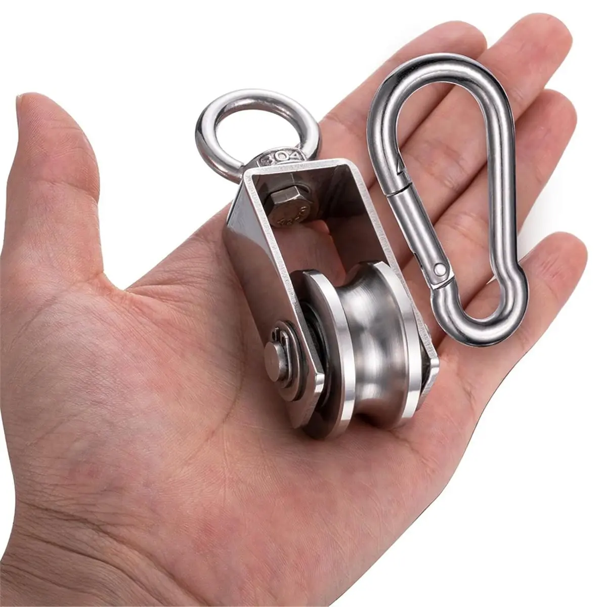 Home Tool Cable Pulley Block Heavy Duty Stainless Steel, Bearing Inside Good for Pulley Lifing System,Loading 551lb