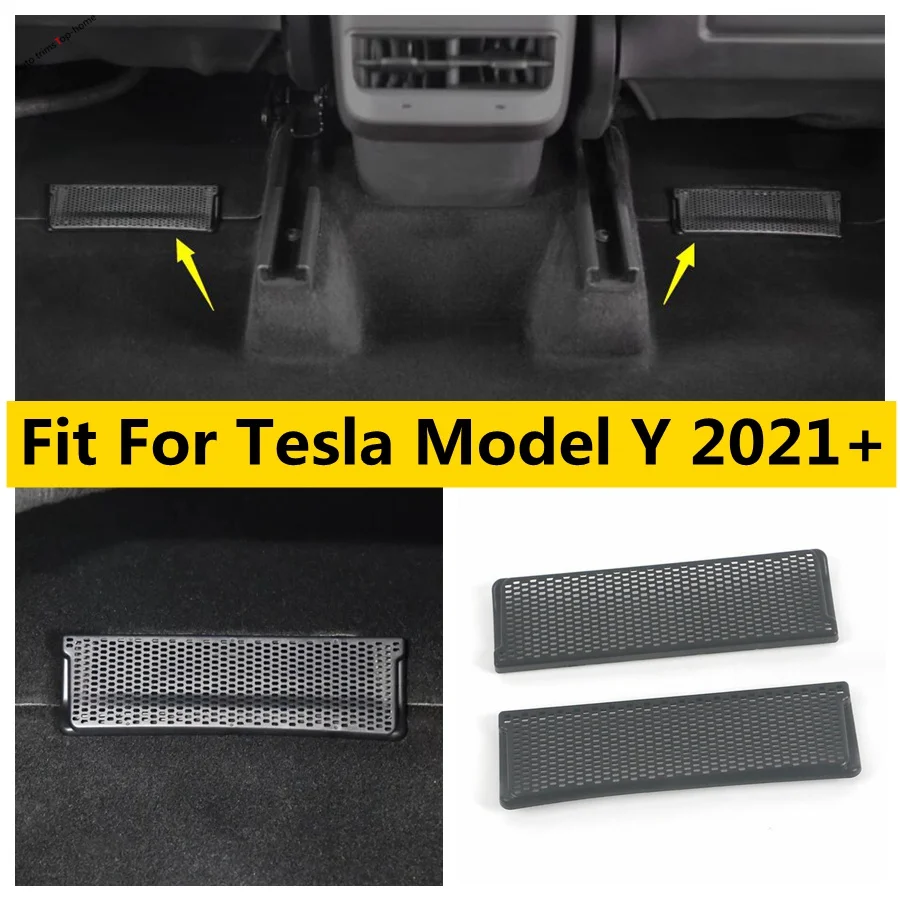 

Under Seat Air Vent Anti-Blocking Dust Cover Anti-blocking Dust Net Car Air AC Outlet Fit For Tesla Model Y 2021 2022 2023