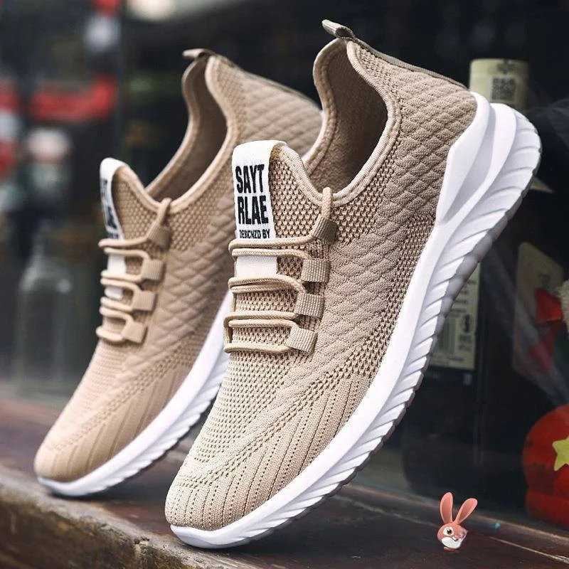 

Men's 2024 New Mesh Sports Shoes Breathable Running Shoes Soft Bottom Casual Fashionable round Toe Color Shoes for Autumn