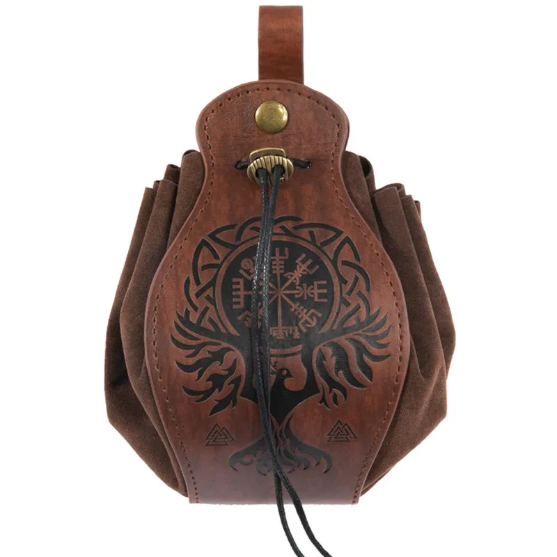 

PU Leather Bag For DND Dice Game Tray 5 Celtic Designs Cute Drawstring Pouch For D&D Roleplaying RPG Gift Ideas Coin Purse
