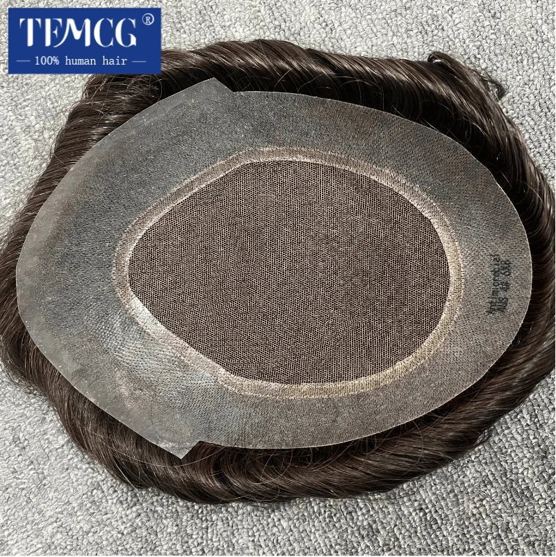 عالية الجودة أستراليا شعر مستعار للرجال 100% شعر بشري طبيعي الشعر المستعار الرجال السويسري الدانتيل الذكور الشعر الاصطناعية استبدال نظام الرجال شعر مستعار