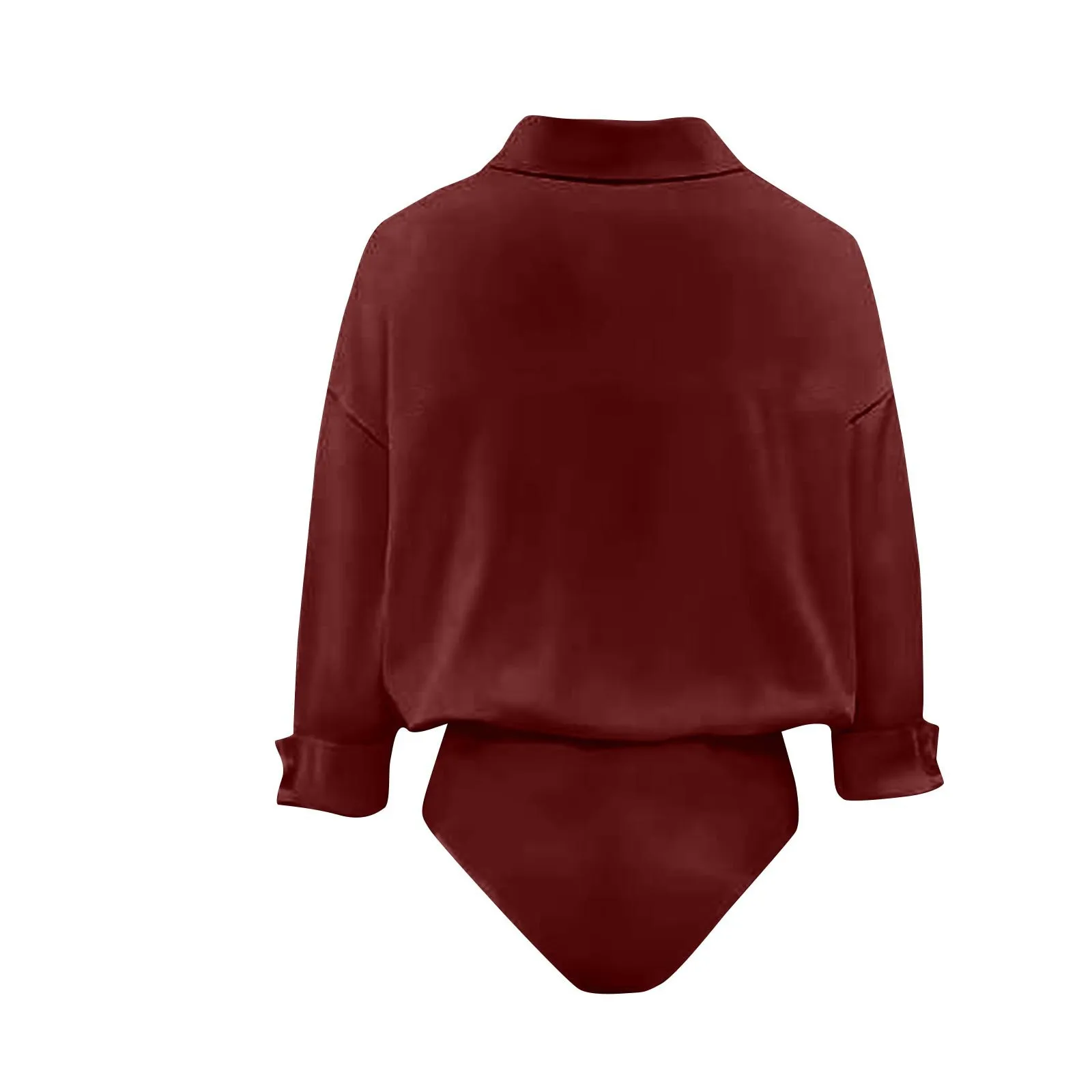 Damen Satin-Hemdbluse mit Oversized-Reverskragen, Knopfleiste, Langen Ärmeln, Seidiger Bluse-Body, Elegantes Büro-Outfit, Jumpsuit-Oberteil – Detail 26