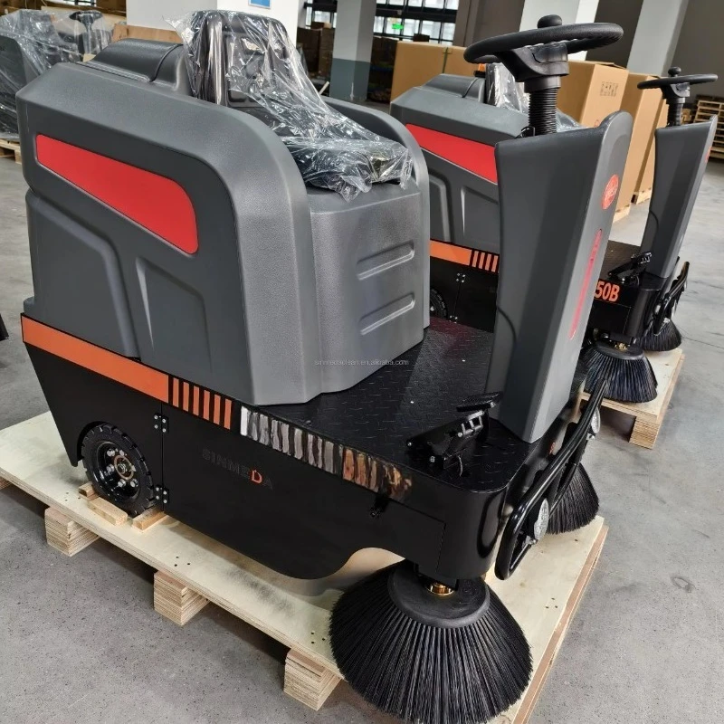 Newest Design Street Cleaning Equipment Ride on Industrial Electric Road Vacuum Floor Sweeper
