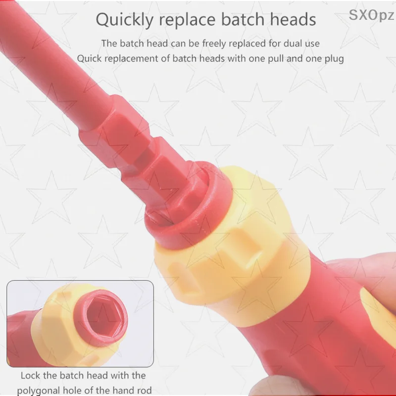 Handy 3-in-1 Electrician's Tool; Magnetic Screwdriver Bits, Slotted and Crosshead PH1 PH2