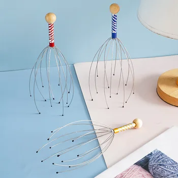 1 قطعة مخالب تدليك خدش الرأس الأخطبوط رئيس مدلك فروة الرأس خدش تدليك مخلب قطعة أثرية صغيرة مستخرج الروح