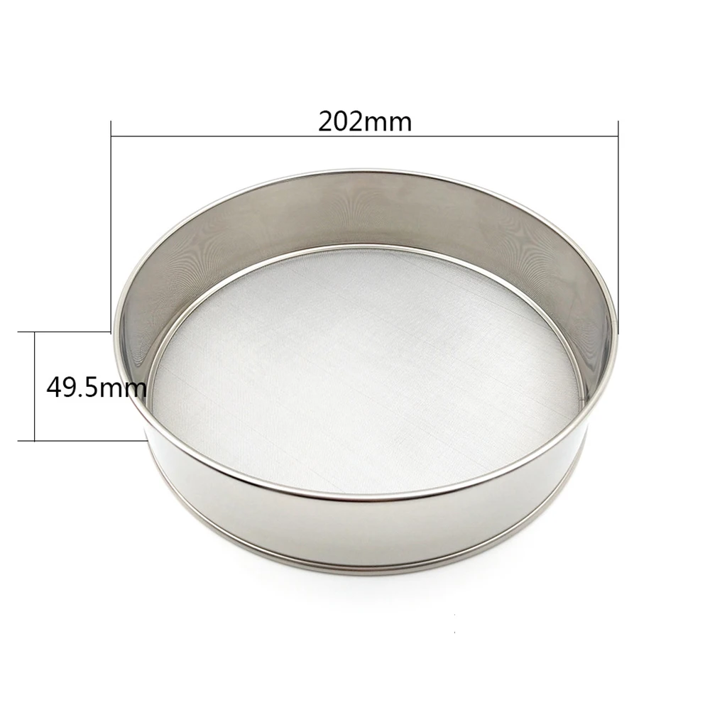 Stainless Steel Fine Mesh Flour Sifter for Baking Professional Round Sieve Strainer 60 Mesh for Cake Pastry Sugar Powder