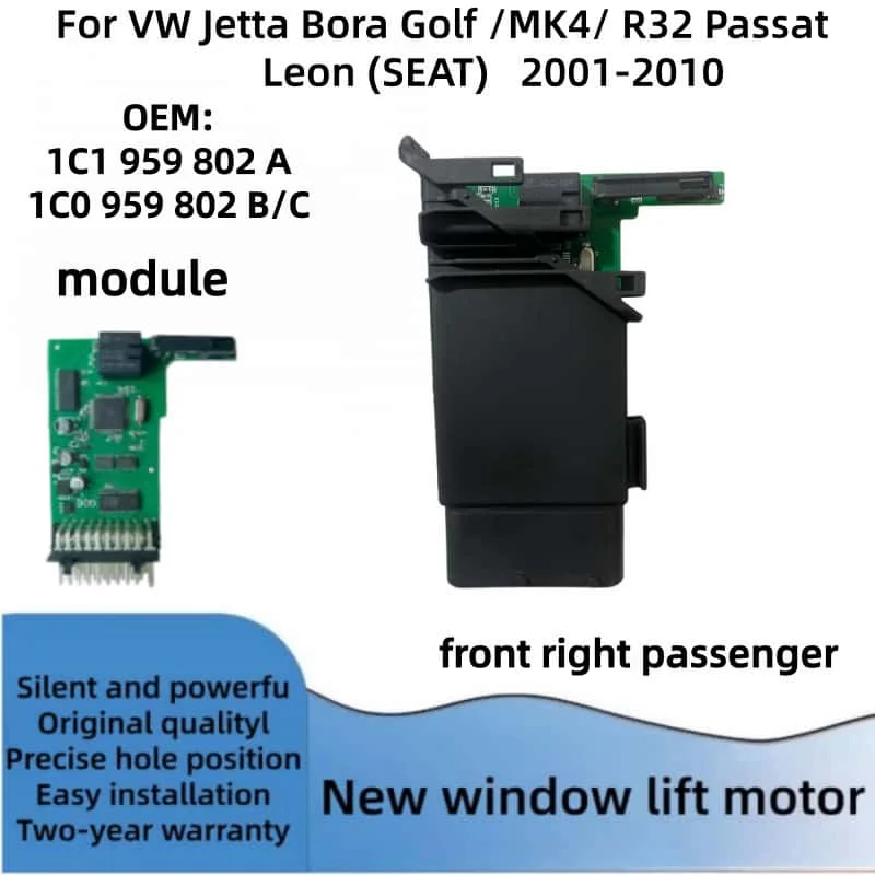 Nieuwe raamheffermotor voor VW Jetta Passat b5 Beetle Bora Golf 4 Seat Leon 1C1959801A 1C1959802A 1C0959811A 1C0959812A 1C0959802A