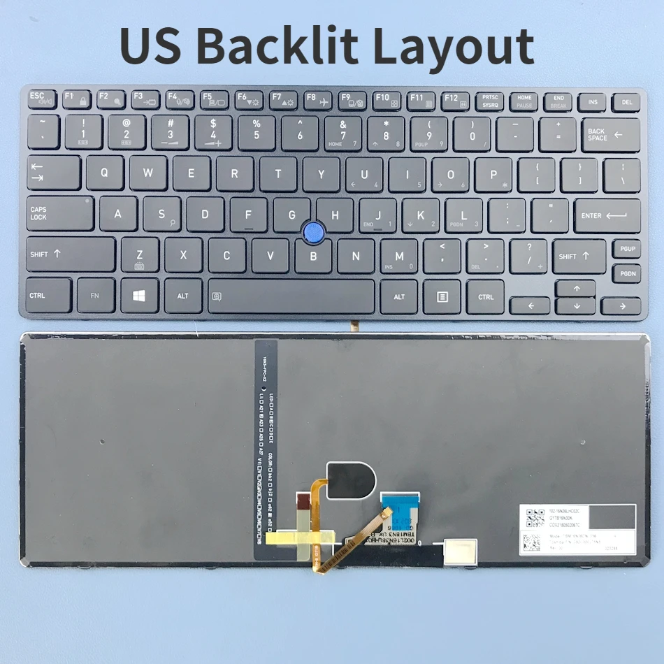 US Nordic Backlit Keyboard For Toshiba Portege X30-D X30-D1352 X30-D1354 X30-D1356 X30-E X30-E-12W X30-E-BTO X30-E1346 Series