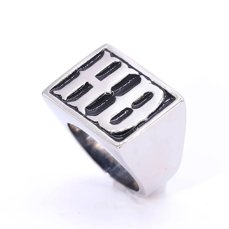 

WDM Jewelry Vintage Letter HD Titanium Stainless Steel Ring Classic Locomotive Series Motorcycle Biker Rings Punk Accessories