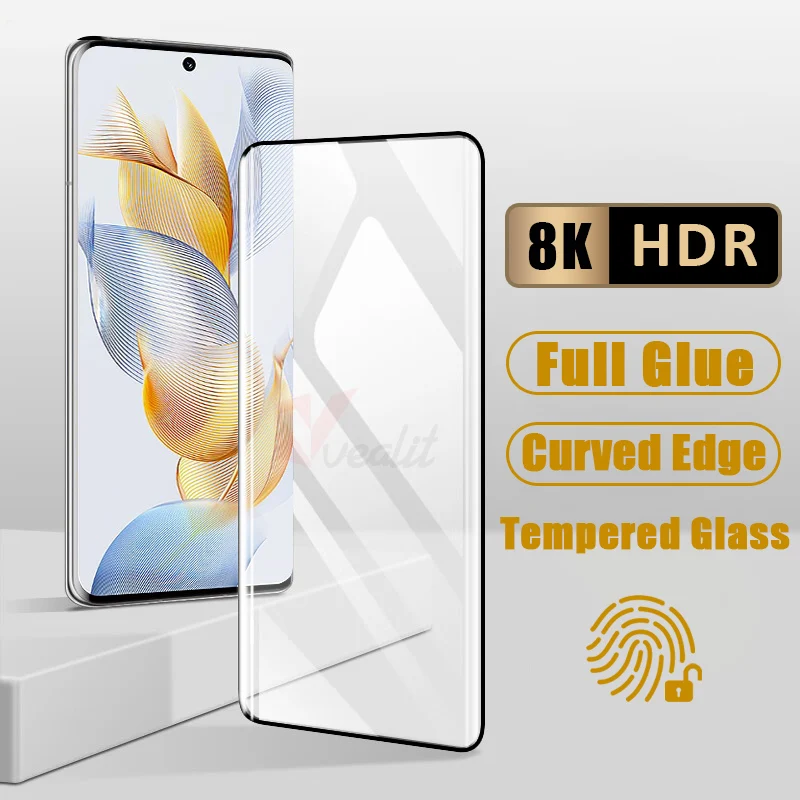 8K Curved Tempered Glass For Honor 90 80 70 X50 X40 X9A Full Glue Screen Protectors For Honor Magic 5 Lite 4 3 Pro Plus Glass