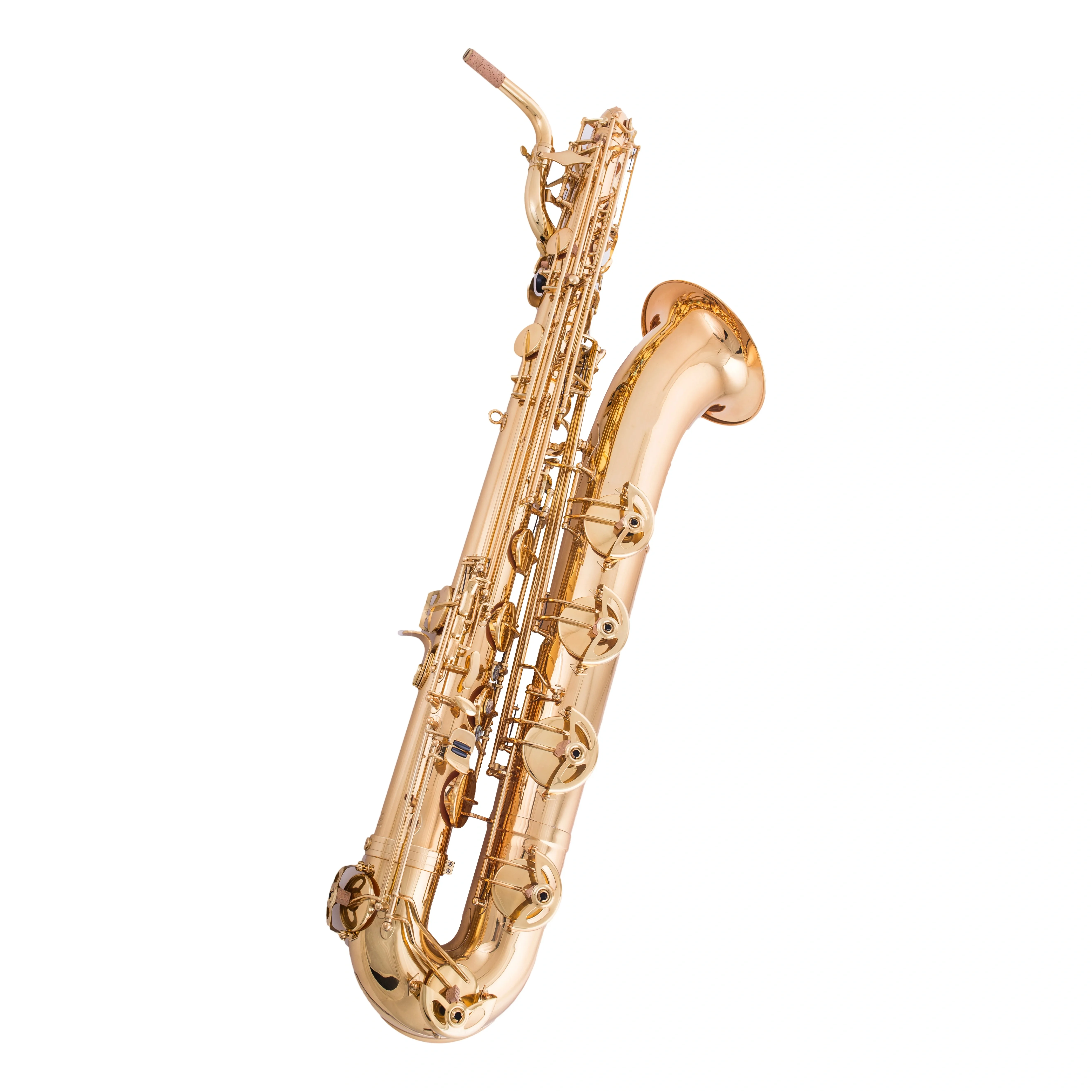 High Quality Saxophone Supplier Yellow Brass Gold Lacquer Key Baritone Saxophone From China