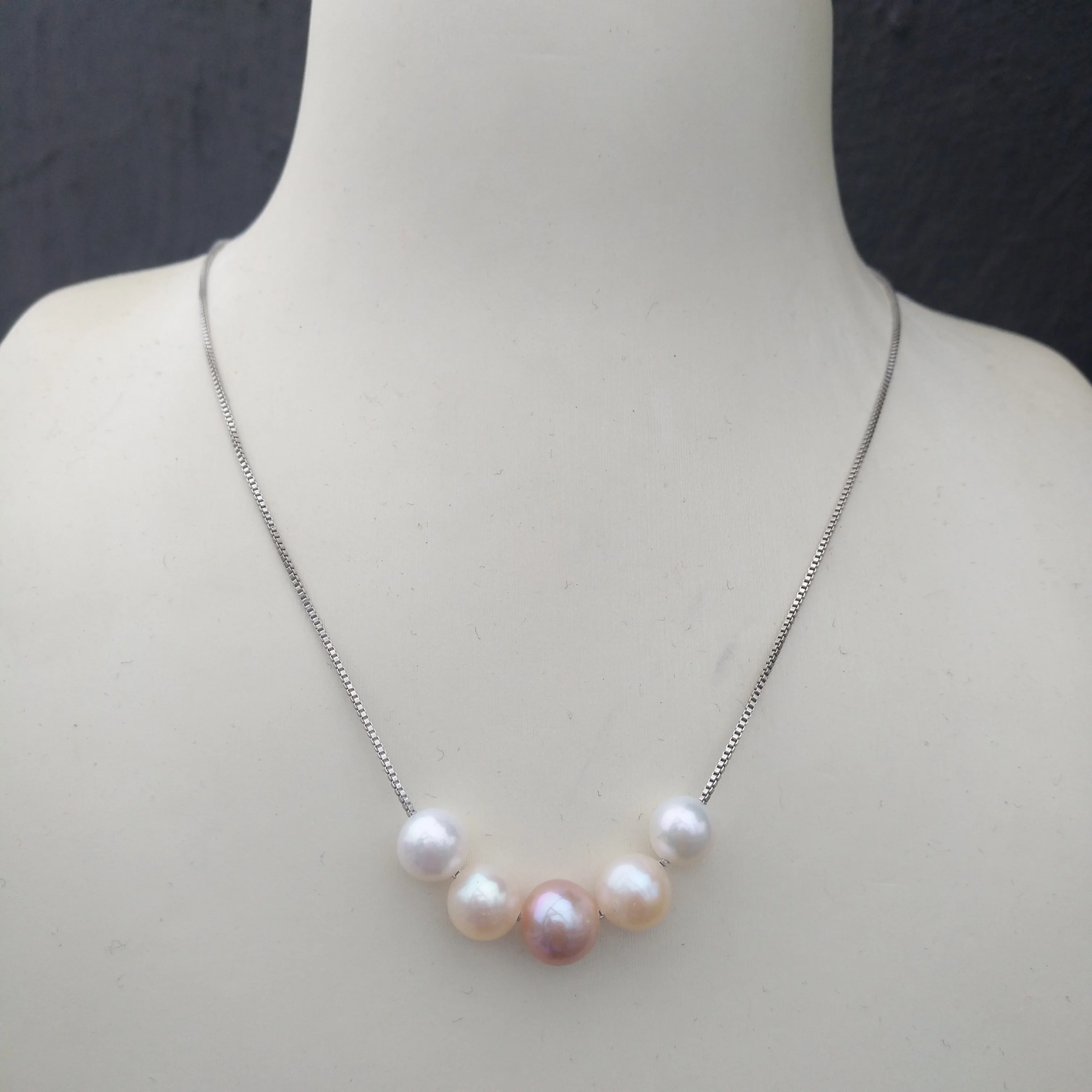 New Popular Adorable Natural South Sea Real White Pink Purple Pearl Necklace Oendant  Apply Any Occasion