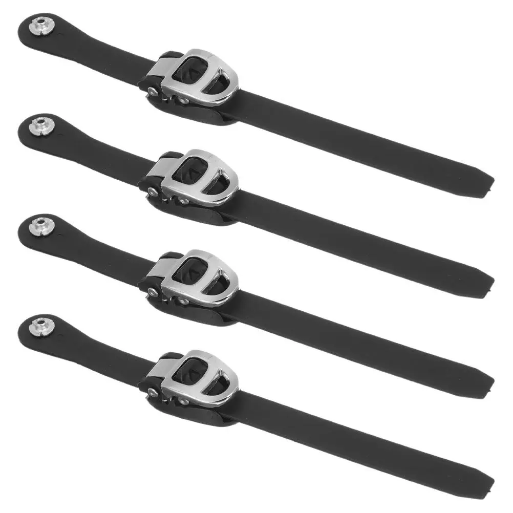 

4 шт. Ремешки для роликовых коньков с пряжкой, регулируемой длиной, прочные сменные фиксирующие ремни для обуви для катания, универсальные аксессуары