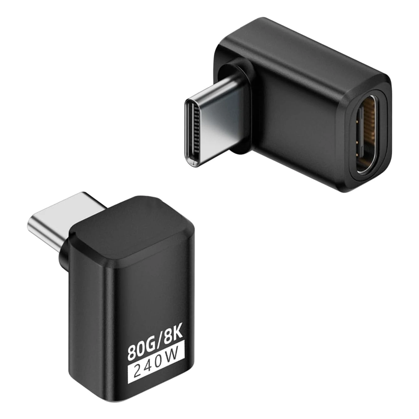 

USB4 2.0 Thunderbolt4 Compatible Type C Male to Female Adapter 80Gbps Data, 8K60Hz Video, PD 240W Fast Charging for Tablet Phone