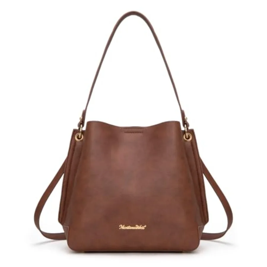 Montana West Hobo Purse for Women Bucket Shoulder Bag with Crossbody Strap