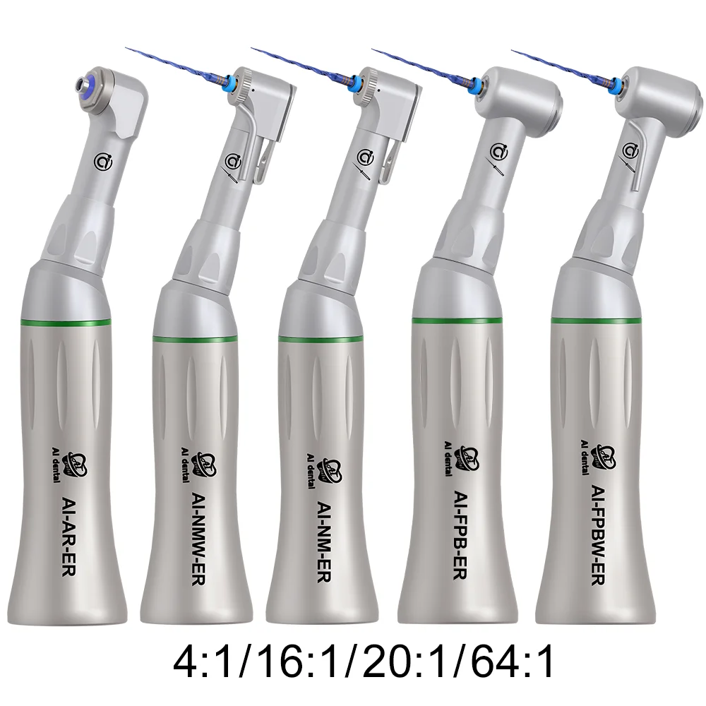 

Brushless Motor Contra Angle Low Speed Dental Handpiece 4:1/16:1/20:1/64:1 Reduction Non-Optic Oral Hygiene Surgical Tools