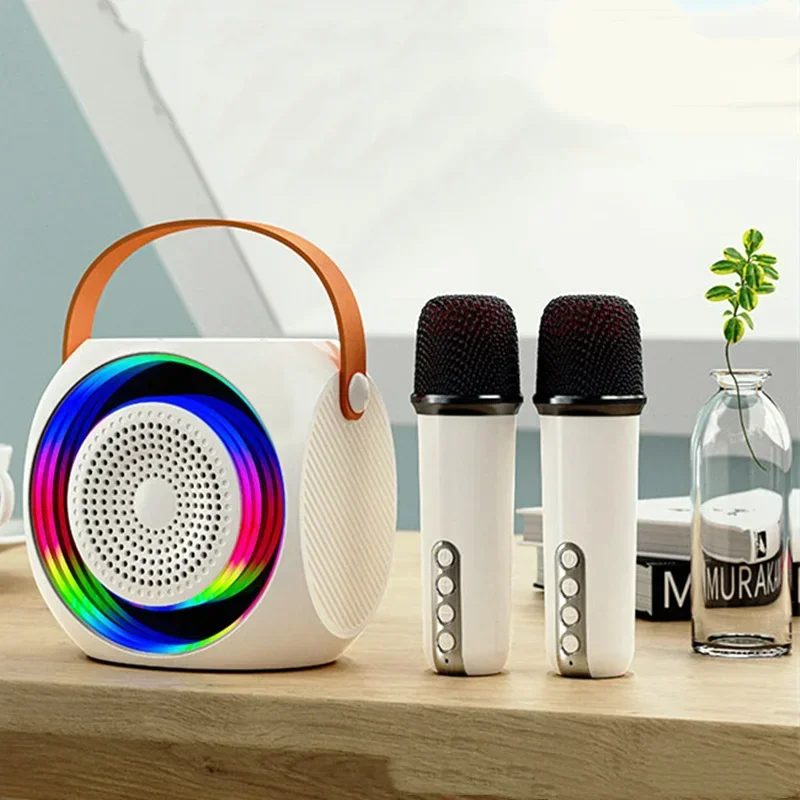 

Wireless Bluetooth Speaker Home Portable HiFi Stereo Outdoor Party Karaoke Subwoofer Loudspeaker with Microphone Support Колонка